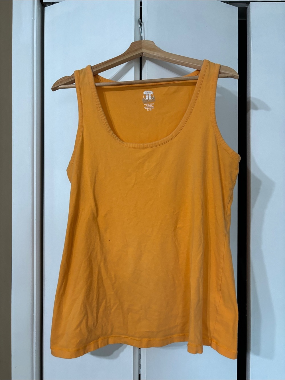 Route 66 Orange Scoop Neck Tank Top